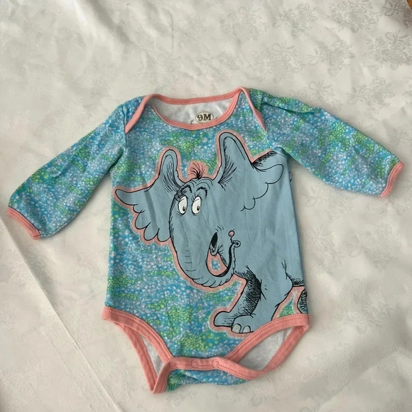 Dr Seuss Horton Hears A Who Bodysuit Set of Two 9M Baby Girl - Picture 2 of 10